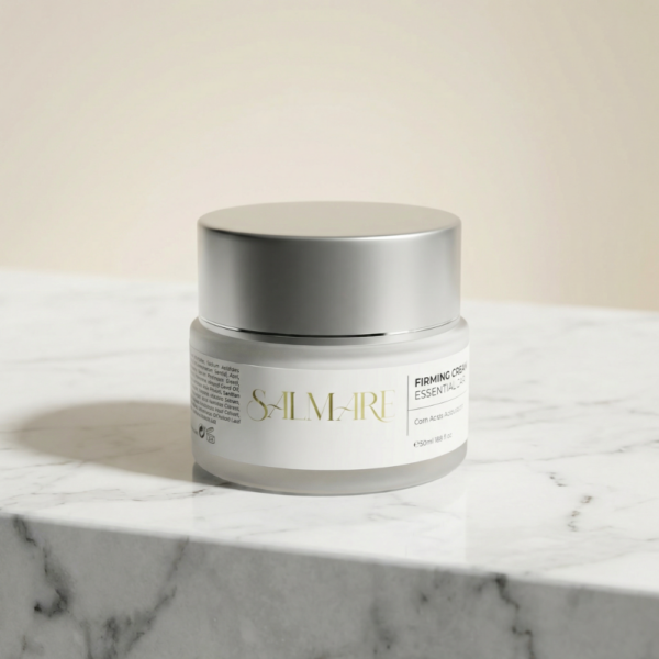 Boião de creme facial Firming Cream com Ácido Hialurónico Salmare.